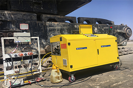 矿场大型电铲同步顶升检修